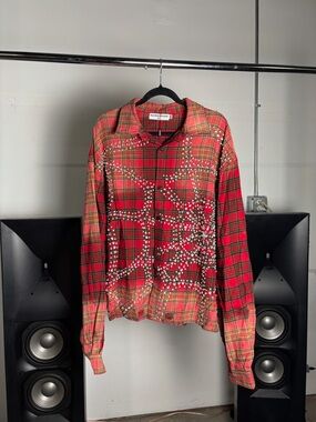 Vale Forever Haze Red Flannel Long Sleeve Shirt